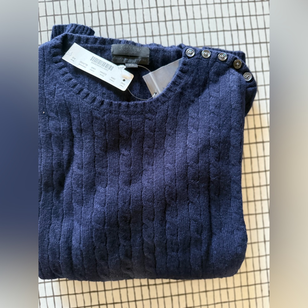 Jcrew COLLECTION NWT 100% Italian cashmere sweater sz XS Cambridge cable style